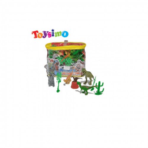 Toysimo Animal Kingdom Dinosaur Figures Set 75Pcs