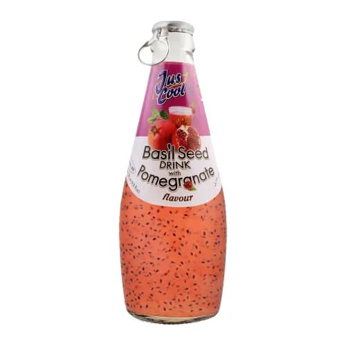 Jus Cool Basil Seed Drink Pomegranate 300 Ml