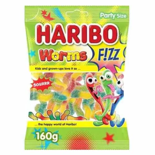 Haribo Candy Fizz Worms 160 G