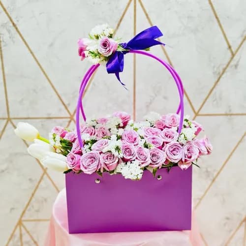 Purple Of Flowers Bag