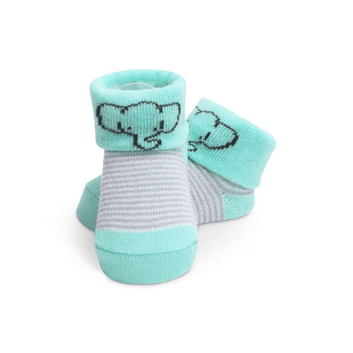 Mother'S Choice-Baby'S Turn Head Gift Box Socks Elephant (Buy 1 Get 1 Free)