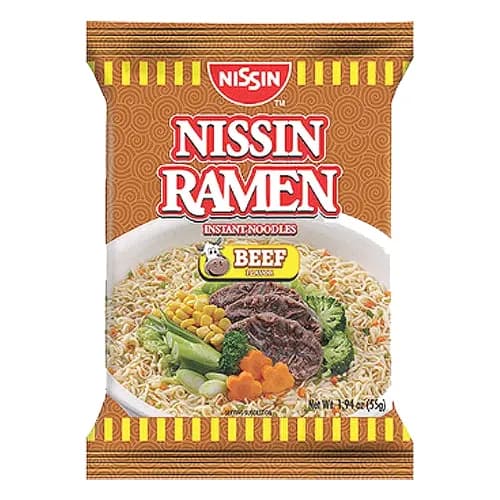 Nissin Ramen Noodles Beef, 55G