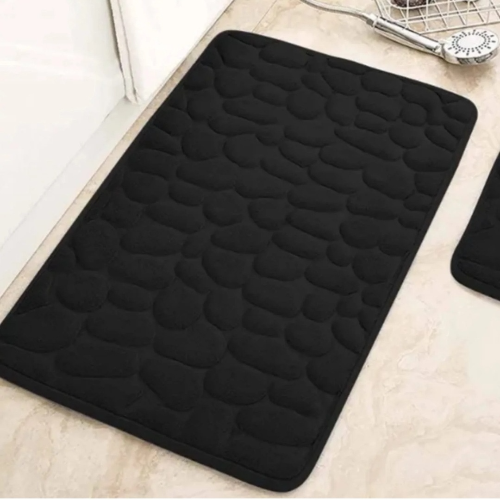 Foot Mat Coral Fleece Black