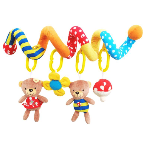 Moon Spiral Activity Hanging Bears Toys For Stroller & Bed