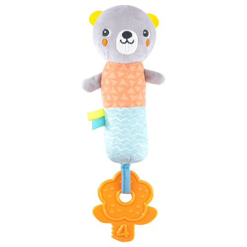 Moon Jungle Friends Soft Rattle Plush Toy & Teether Bear