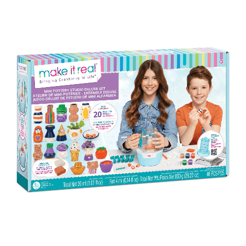 Make It Real Mini Pottery Studio Deluxe Set