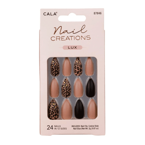 Cala Nail Creation Lux Stylto Chetah Nail-24-87846