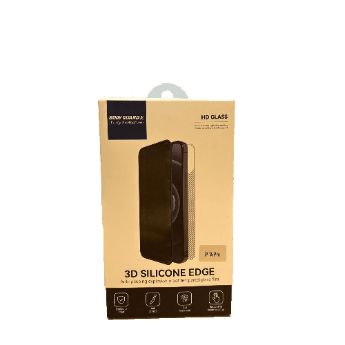 BODY GUARDX RUBBER EDGE SILK  PRIVACY 14 PRO BLACK