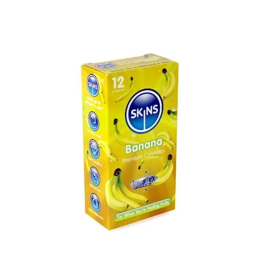 Skins Banana Flavoured Lub Condoms 12S