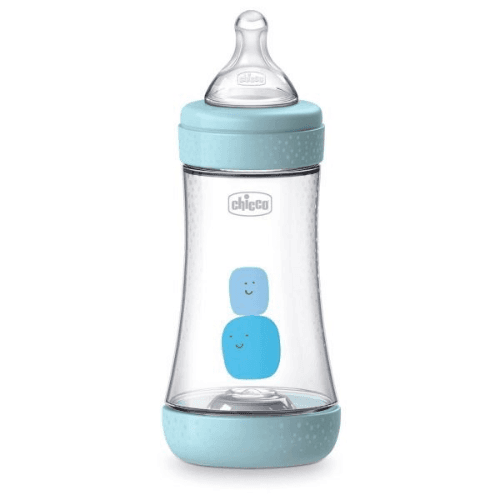 Chicco Perfect5 Bottle For Boys 2M+ - 240Ml - Medium Flow - Silicone