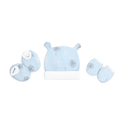 Infancie 3pc Newborn Set Of Booties Mittens And Hat (Buy 1 Get 1 Free)