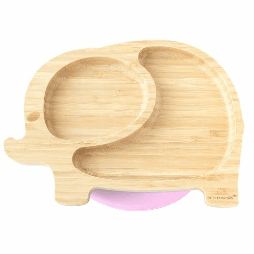 Eco Rascals Bamboo Elephant Suction Plate Pink