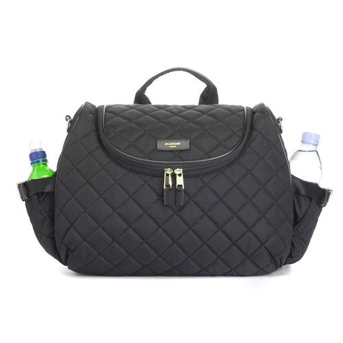 Storksak Poppy Quilted Satchel Nappy Diaper Backpack Black