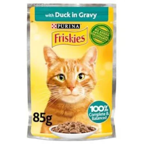 Purina Friskies Cat Food Duck In Gravy Pouch 85G