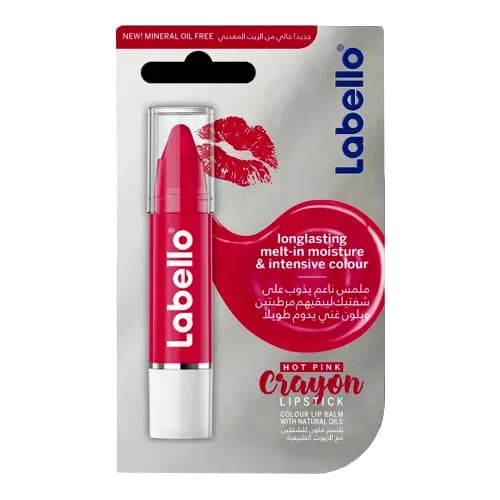 Labello Crayon Hot Pink 3 Gm