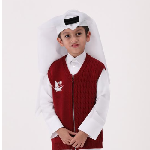 Burgundy Knitted Unisex Vest -  6 years