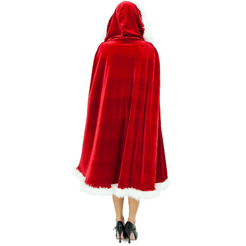 Santa Claus Hooded Cape 100Cm (9-14Years)