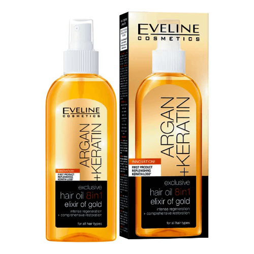 Eveline Argan+Keratin Exclusive 8In1 Hair Oil 150Ml
