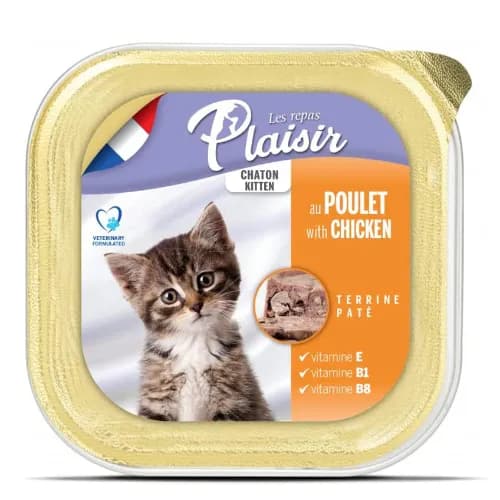 Plaisir Cat Food Kitten Chn&Milk 100G