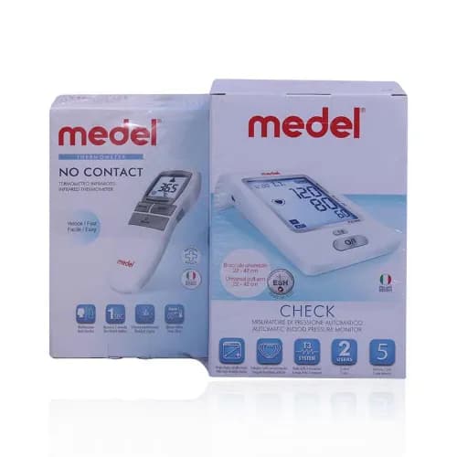 Medel Check Automatic B/P Monitor + Medel Non Contact Forehead Thermometer