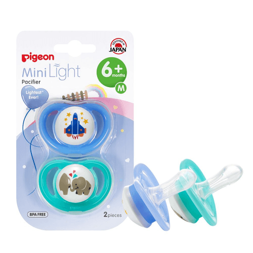Pigeon Mini Light Pacifier Double M Boy Aeroplane & Elephant