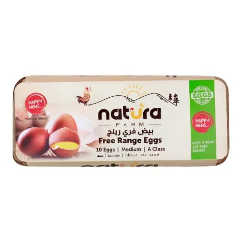 Natura Farm Free Range Eggs Medium 10 Pcs