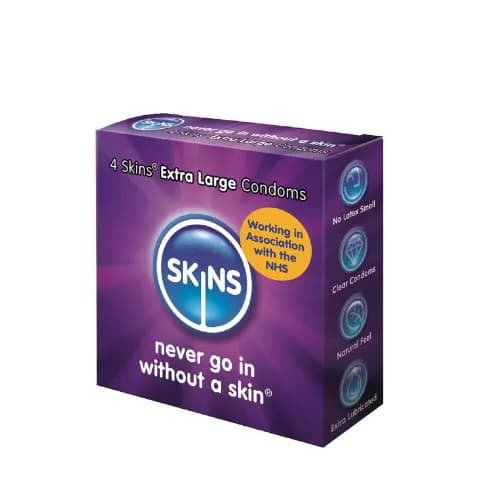 Skins Extra Large Lubricated Condoms 4 S