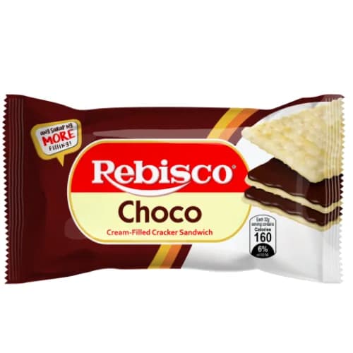 Rebisco Choco Cream Filled Cracker Sandwich 10 Pcs X 32 G