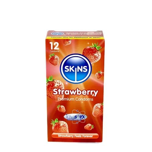 Skins Strawberry Flav Condoms 12S