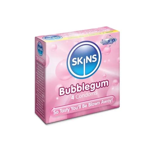 Skins Bubble Gum Flavour Lub Condoms 4S