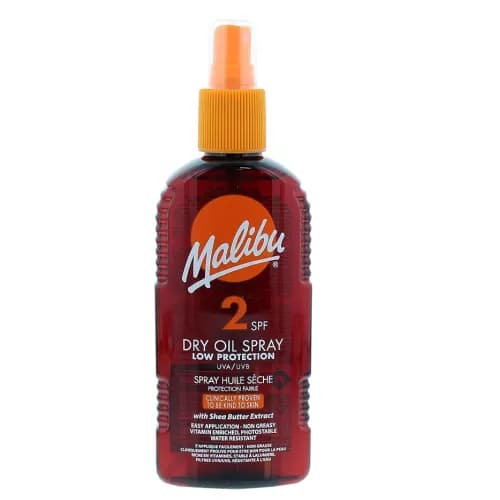 Malibu 2Spf Dry Oil Tanning Spray-200 Ml