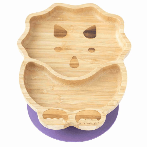 Eco Rascals Bamboo Dinosaur Suction Plate Purple