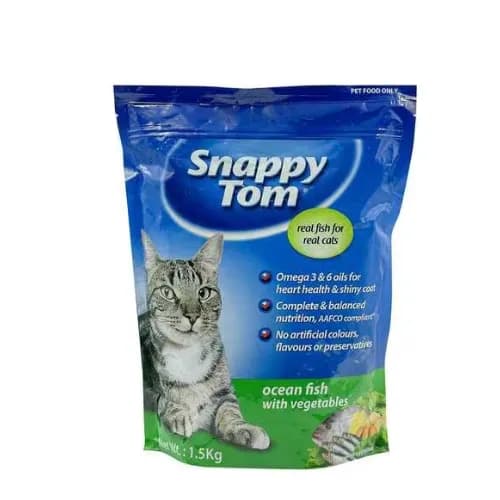 Snappy Tom Ocean Fish And Vegetables Cat Food 1.5 Kg