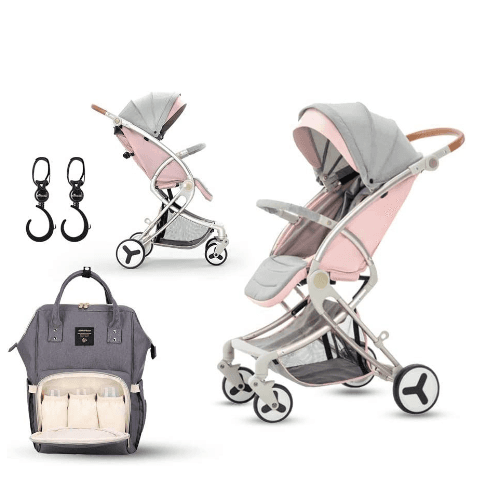 Teknum A1 Story Pink With Sunveno Grey Diaper Bag