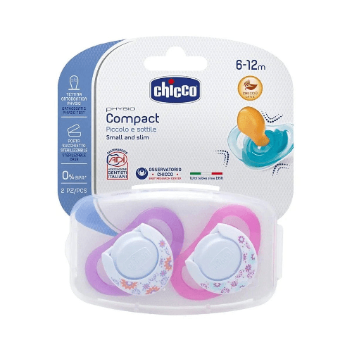 Chicco Soother Ph.Micro' Girl Sil 0 2M 2Pcs
