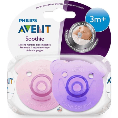 Philips Avent Soothie Silicone Soother For Girls 3-18 Months 2Pcs SCF194/05