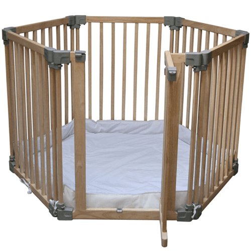 Clippasafe Multifunctional Wooden Playpen With Mat