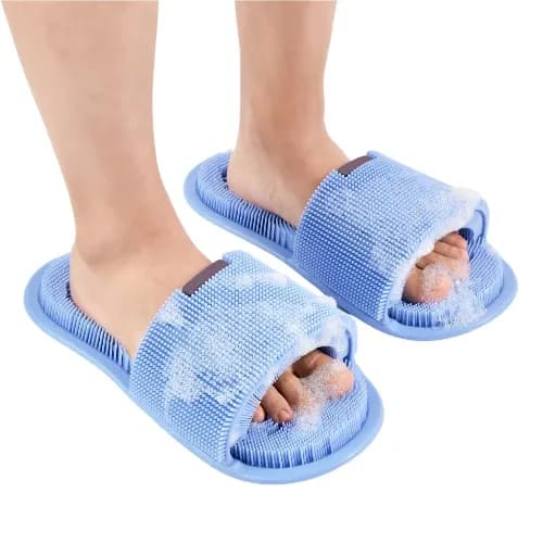 Silicone Magic Bathroom Slipper Blue Color Single Piece