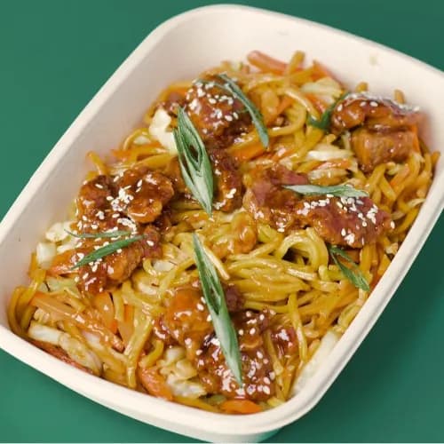 Chow Mein Noodles With Mongolian Beef