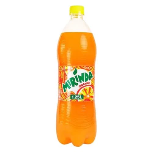 Mirinda Orange, Carbonated Soft Drink, Plastic Bottle, 1.25 Liter