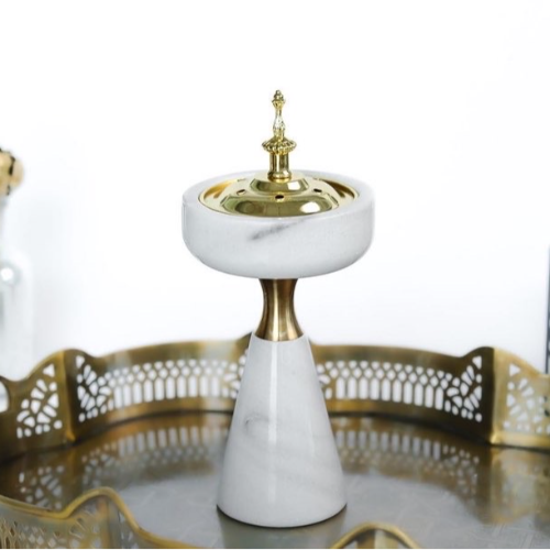 Royal marble incense burner -  Tropic Trading