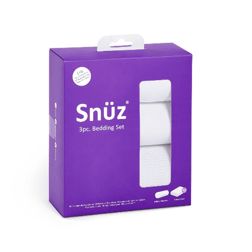 Snuz 3 Piece Crib Bedding Set Â“ White
