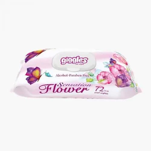 Giggles Rose Baby Wipes 72S