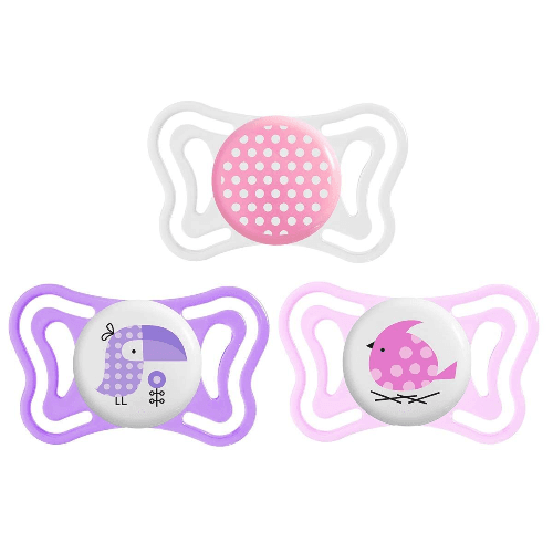 Chicco Silicone Soother Physio Light Girl 2-6M - 2Pcs