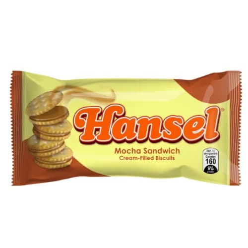 Rebisco Hansel Mocha Sandwich Biscuit 31 G X 10 Pcs