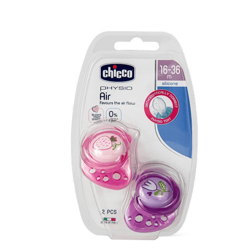 Chicco Silicone Soother Physio Air Pink 16-36M - 2Pcs