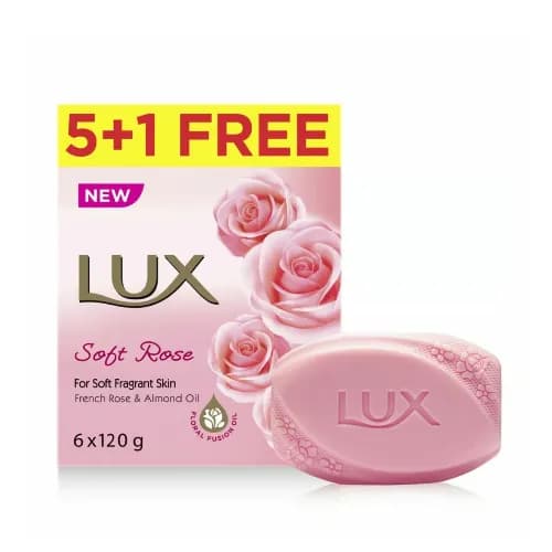 Lux Bar Soft Rose 120Gx5+1