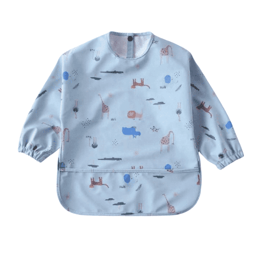 Coverall Baby Feeding Bib, Easy To Clean - Blue
