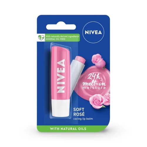 NIVEA - Caring lip balm - SOFT ROSE