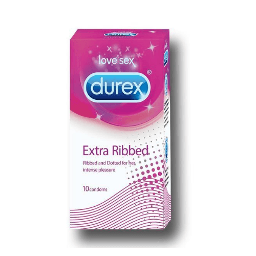 Durex Extra Ribbed Condoms 10'S